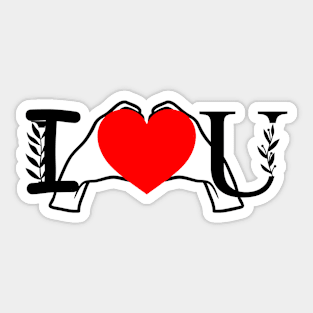 I LOVE U Sticker